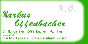 markus offenbacher business card